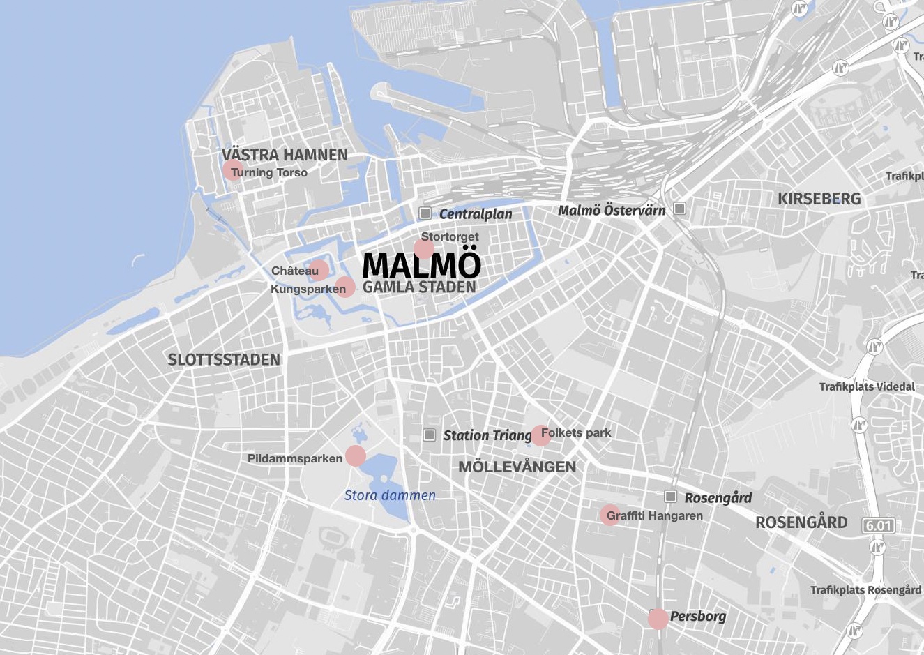 Map Malmö